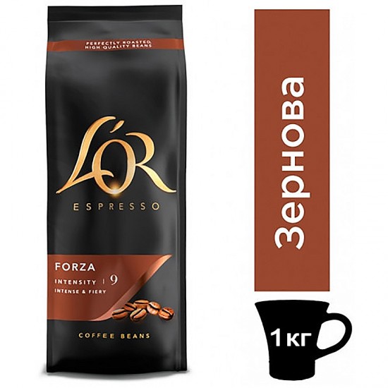 Кава в зернах L'OR Espresso Forza 1 кг