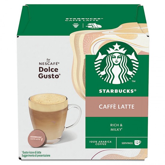 Кава в капсулах Starbucks Dolce Gusto Caffe Latte (12 шт.)