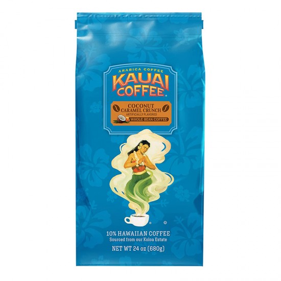 Кава в зернах Kauai Coffee Coconut Caramel Crunch 680 г