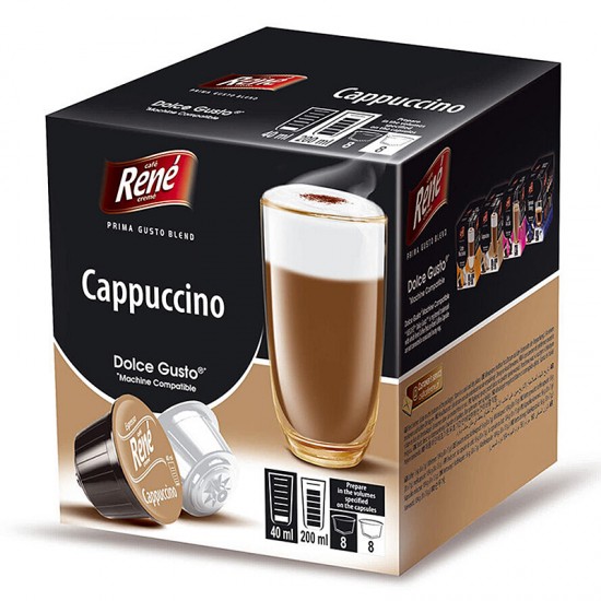 Кава в капсулах Cafe Rene Dolce Gusto Cappuccino (16 шт.)