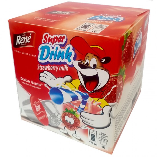 Молочний напій у капсулах Cafe Rene Strawberry Milk Dolce Gusto (16 шт.)