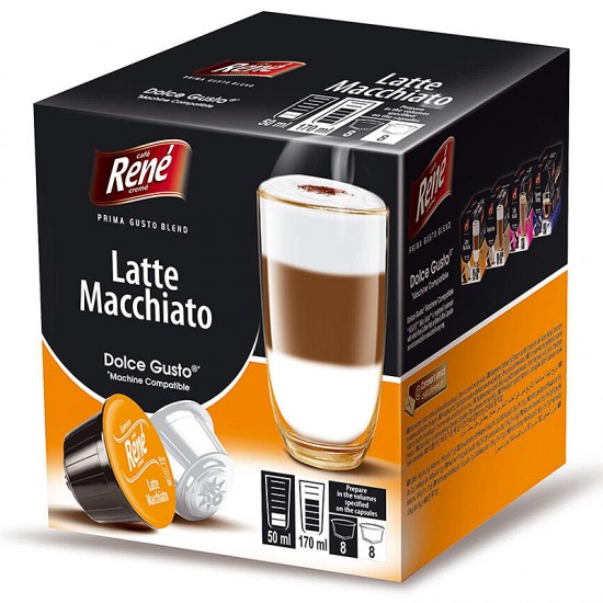 Кава в капсулах Cafe Rene Dolce Gusto Latte Macchiato (16 шт.)