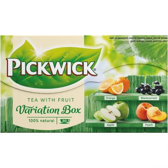 Чай Pickwick чорний асорті зі шматочками фруктів 20х1,5г (8714599203248)