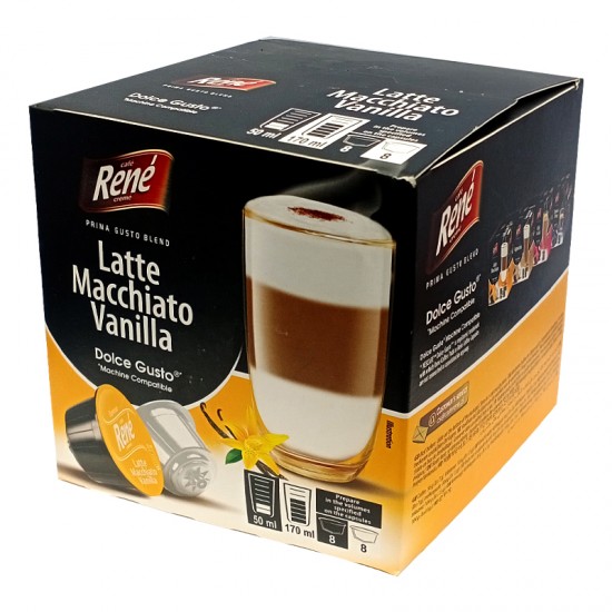 Кава в капсулах Cafe Rene Dolce Gusto Latte Macchiato Vanilla (16 шт.)