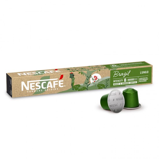 Кава в капсулах Nescafe Farmers Origin Brazil Lungo (10 шт.)