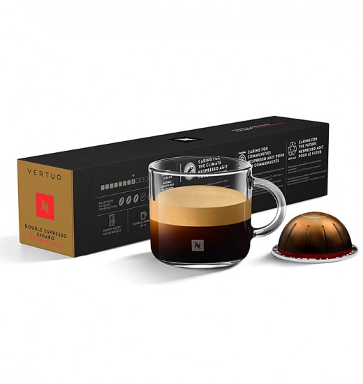 Кава в капсулах Nespresso Vertuo Double Espresso Chiaro Decaffeinato (80 мл, 10 шт.)